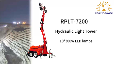 RPLT-7200 Hydraulic Light Tower 10*300w LED lamps